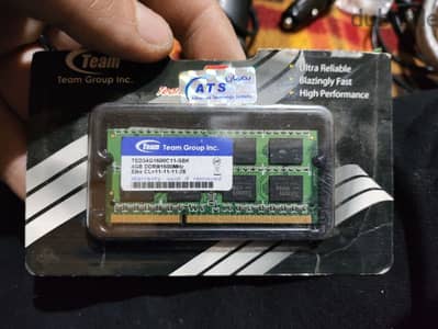 رام لابتوب ٤ جيجا 4gb ddr3 III 1600MHZ Team Elite CL11