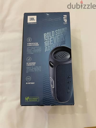 JBL JBLFLIP5GRY Flip 5 Portable Waterproof Bluetooth Speaker - Blue