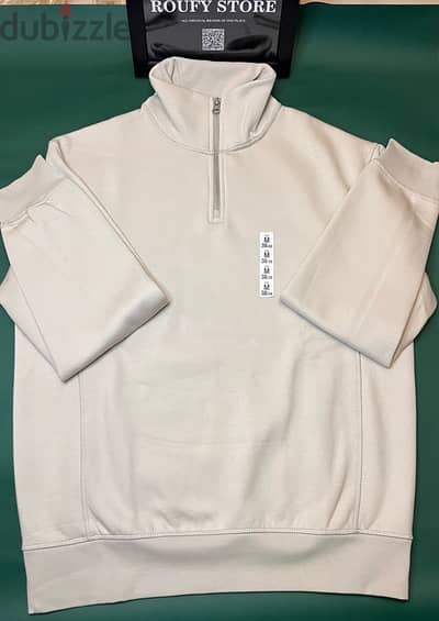 zara sweatshirt quarter zipper