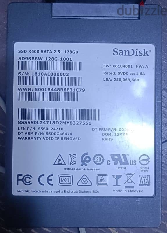 هارد SSD SanDisk 128 gb 1