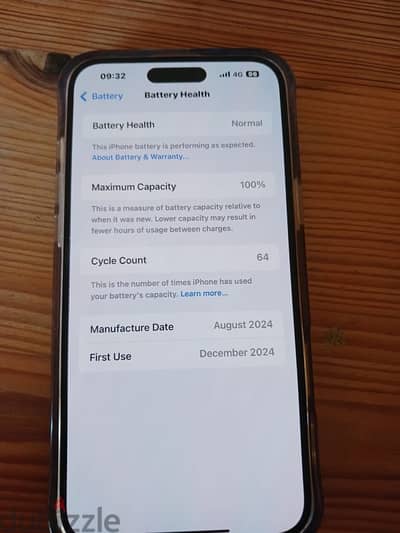 iphone 16 plus battery 100% 128G like new