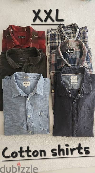 6 winter shirts size XXL from different brands