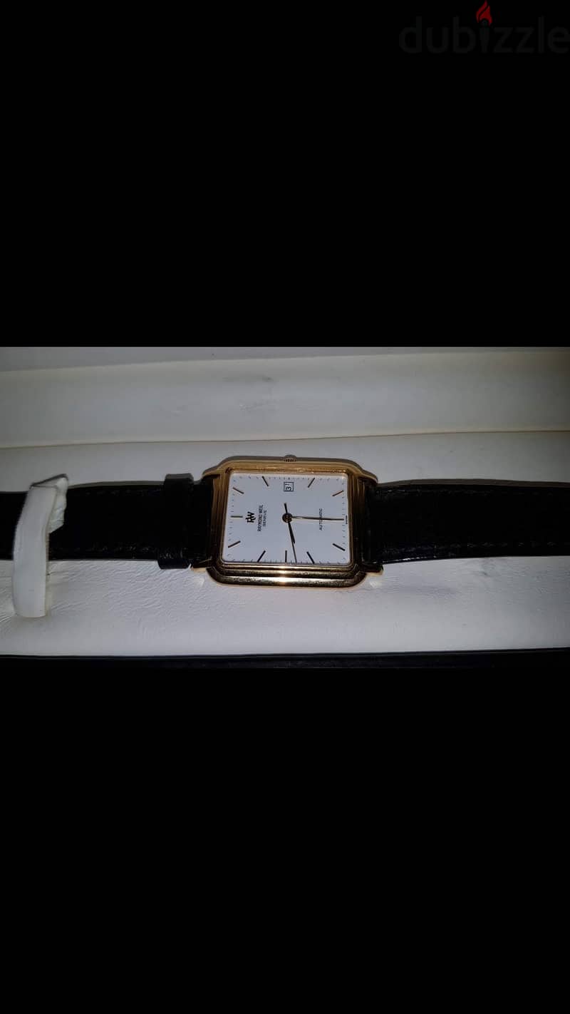 Raymond Weil Geneve 18K Gold-Plated Tank Watch – Vintage 1990s 1