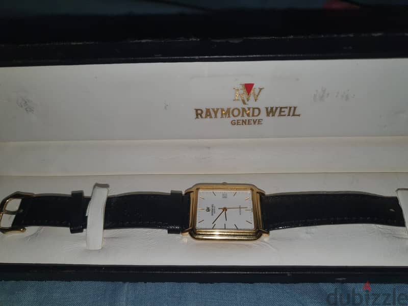 Raymond Weil Geneve 18K Gold-Plated Tank Watch – Vintage 1990s 2