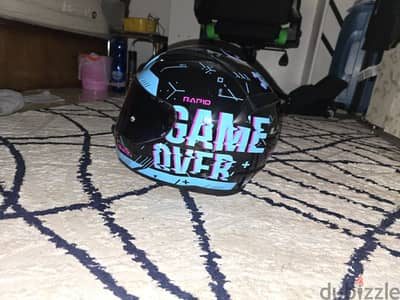 LS2 Helmet GAMEOVER Blue Edition, خوذة كاملة LS2 جديدة