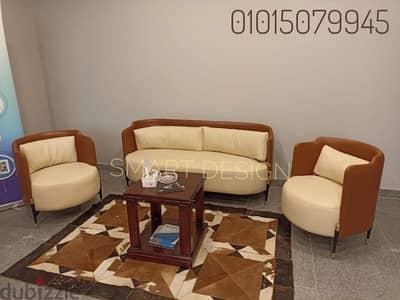 انتريه جلد مودرن متوفر اي لون -modern sofa