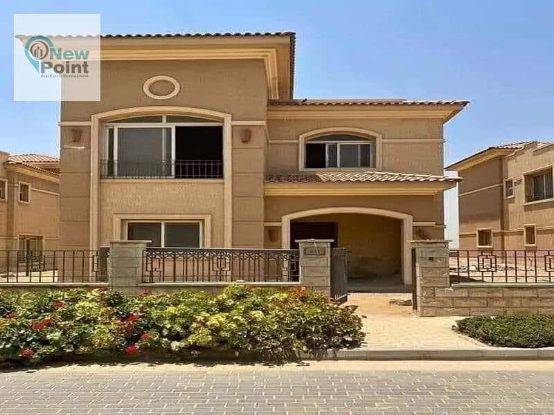 Standalone villa for sale in Stone Park Compound in the Fifth Settlement, directly on the Ring Road, next to Mercedes Agencies 0