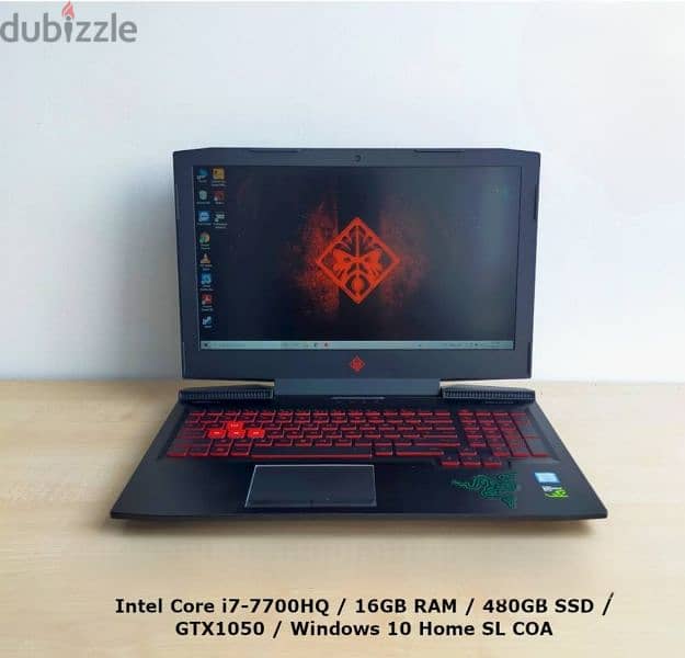 HP Omen i7 7th GTX 1050 Ram 16 500 SSD 0