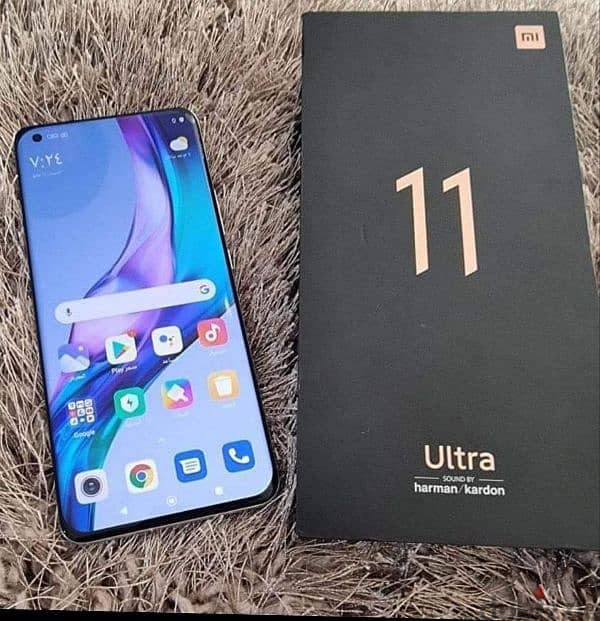 للبيع mi 11 ultra 512 حالة ممتازة بالكرتونة رام 12 + 7 1