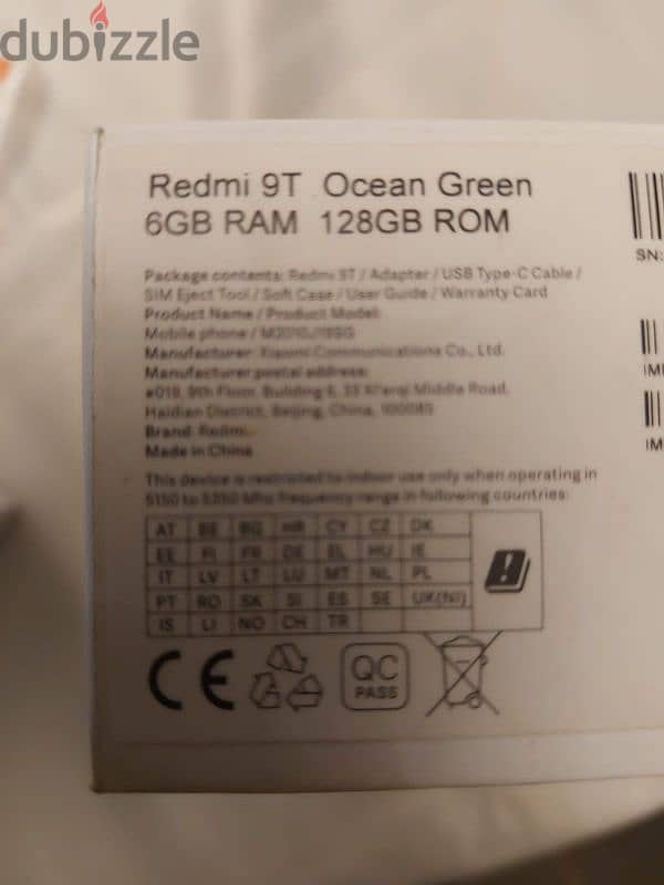 ريدمي  128/6 Redmi 9T بالكرتونه و الشاحن 5