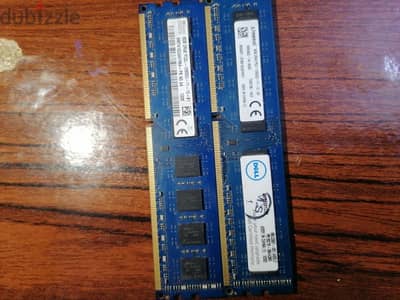 للبيع رامات DDR3 بحالة ممتازة  السعة: 16 جيجا (قطعتين × 8 جيجا)