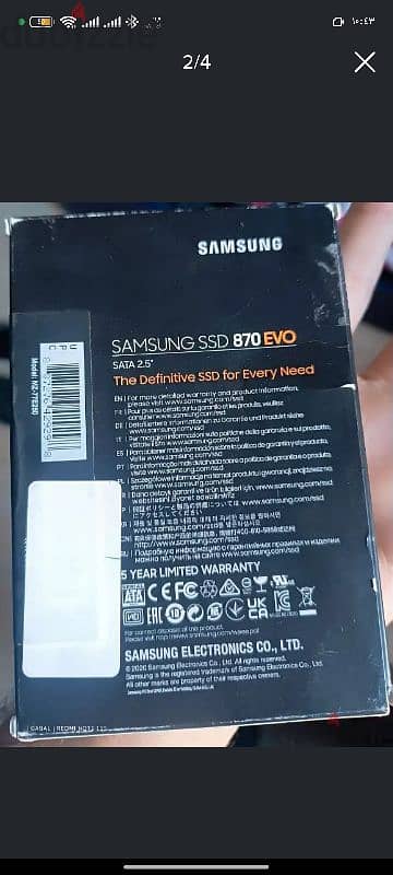 new Samsung SSD hard desk 1