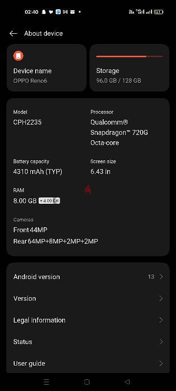 oppo reno 6 4