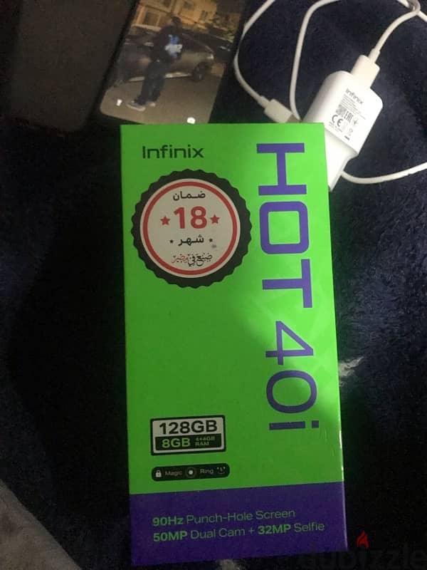 Infinix hot 40 I zero with the box and charger  انفينكس هون ٤٠ زيرو 2