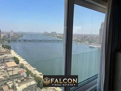 Invest & live with a direct view of Nile a furnished hotel apartment - Return in dollars - next to Maadi Hilton