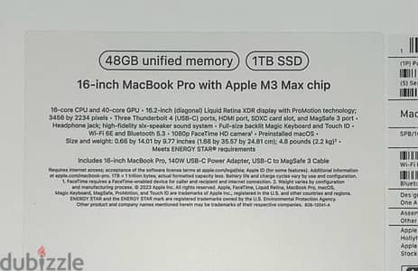 macbook pro m3 max 16 inch 48gb 1Tb new sealed space black