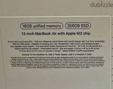 macbook air m3 13 inch 16gb 256g new sealed