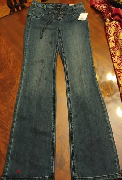 Free People Women's Eva Lace-Up Bootcut Jeans in Baltic Blue Size 26