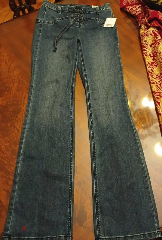 Free People Women's Eva Lace-Up Bootcut Jeans in Baltic Blue Size 26 0