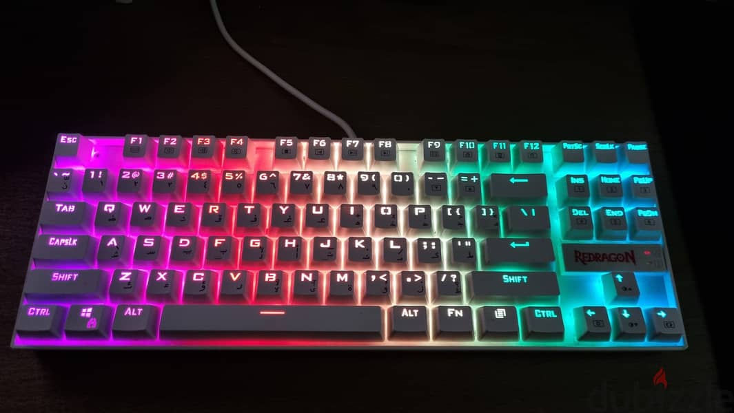 RedDragon K552 White RGB - Red Switch 2