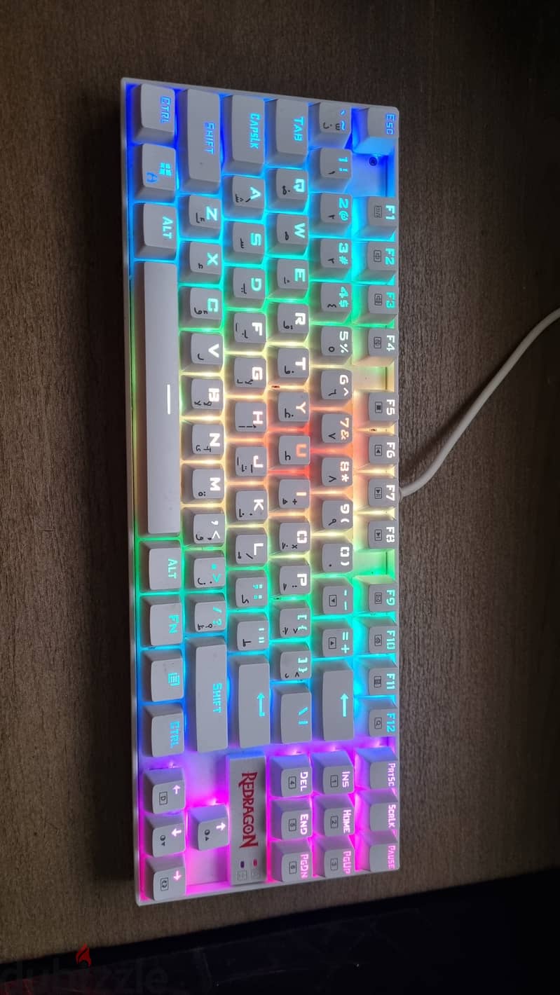 RedDragon K552 White RGB - Red Switch 5