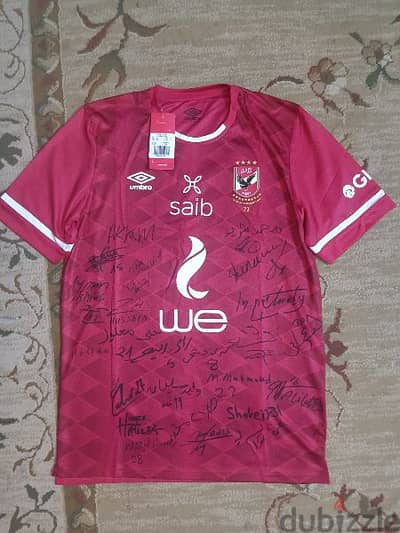 Al ahly jersey for season 21/22 signed by players