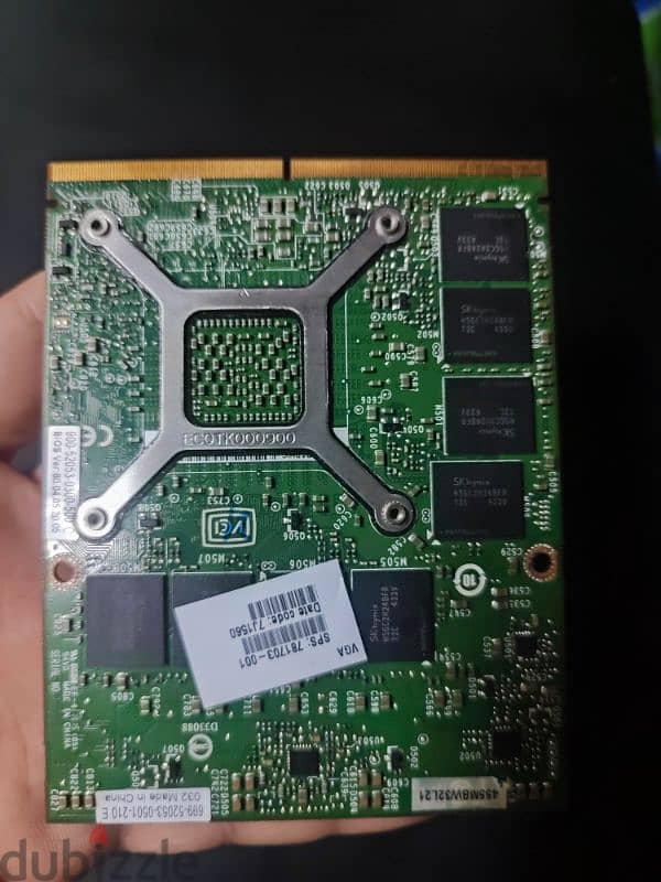 كارت شاشة لاب توب GPU Nvidia Quadro k3100m 4giga 2