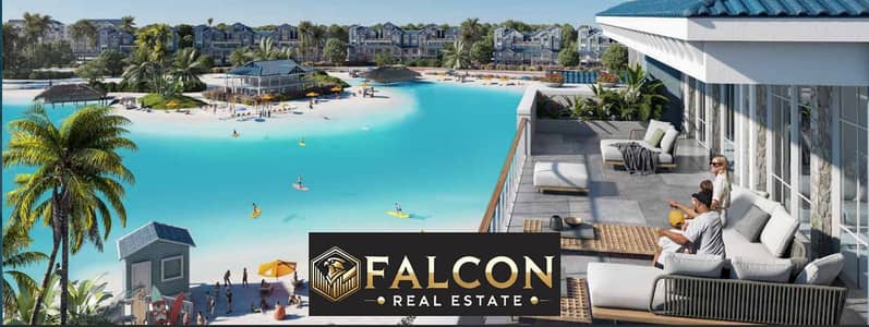 First row apartment on the lagoon without overpayment, fully finished with a 1.5% down payment in Mountain View Aliva, wall in wall with Hub Town Hass