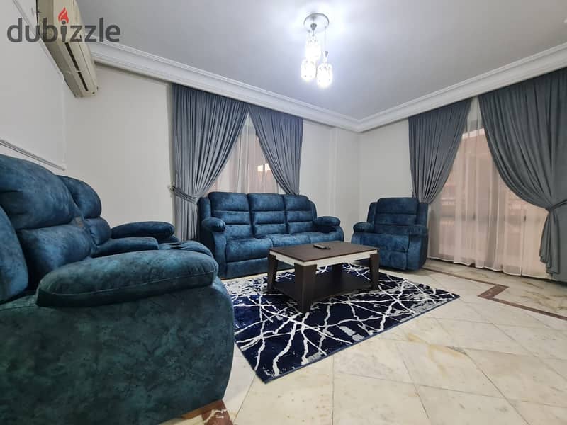 Furnished apartment for rent, 3 rooms, in Nasr City, in the Golden Square, steps away from Abbas Al-Akkad and Makram Ebeid, from the owner 0