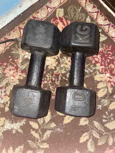 عدد 2 دمبل ١٠ كيلو 2 Dumbbells 10KG