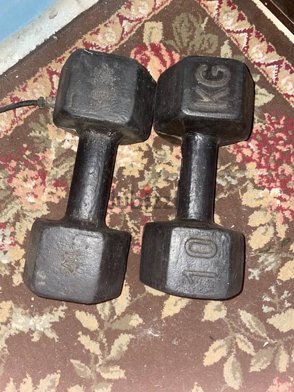 عدد 2 دمبل ١٠ كيلو 2 Dumbbells 10KG 0