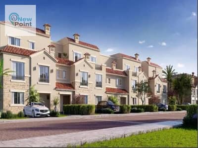 A very special corner townhouse with a view for sale in La Vista City Direct Compound, directly on the Ring Road, immediate delivery in installments L