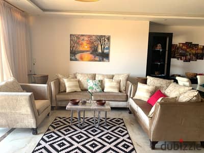 furnished Apartment 180 SQM ground floor with garden 120 SQM for rent in Azad new cairo