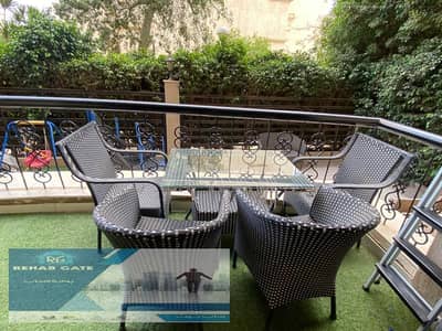 For sale apartment 121 m + 60 m garden in Al Rehab 2 in the eighth phase, ultra super lux finishing