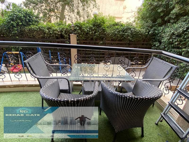 For sale apartment 121 m + 60 m garden in Al Rehab 2 in the eighth phase, ultra super lux finishing 0