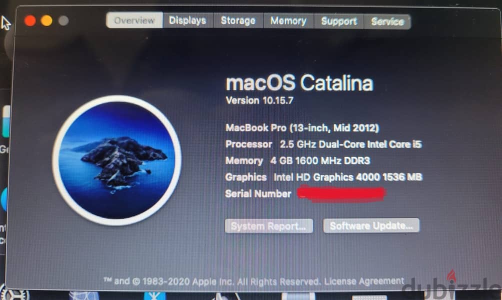 لاب ماك بوك برو - macbook pro mid-2012 13inch بحالة جيدة 2