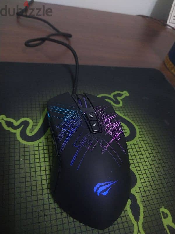 Mouse gaming HAVIT GAMENOTE MS1019 RGB BLACK ماوس جيمينج 5