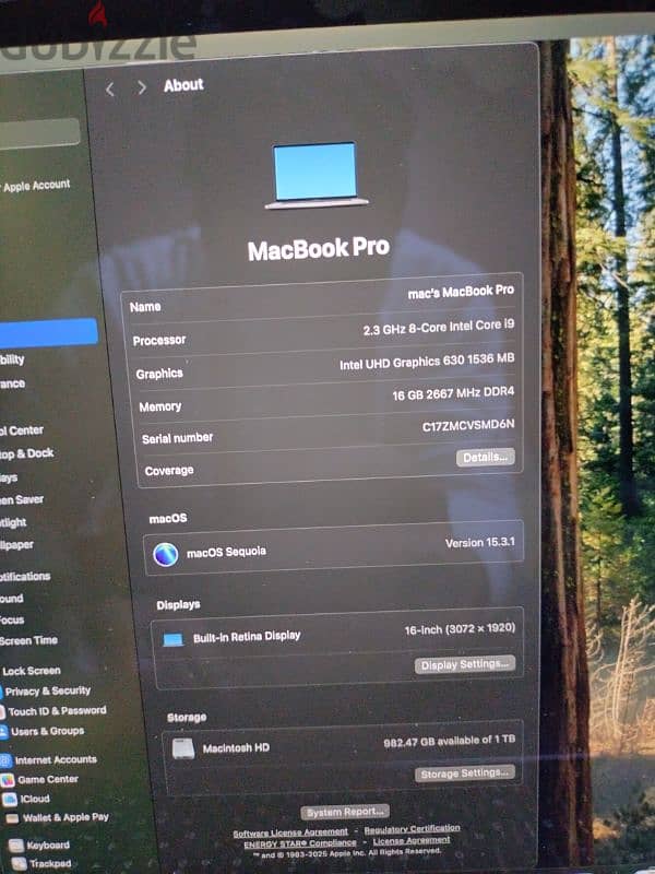 MacBook Pro 2019 16 inch Core i9 With All Accarouss 10