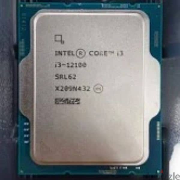 معالج  intel Core i3 12100F مع المبرد بحالة ممتازة 1