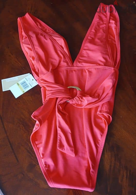 Michael Kors Original Swimsuit Belted One Piece Size 4 NEW 0