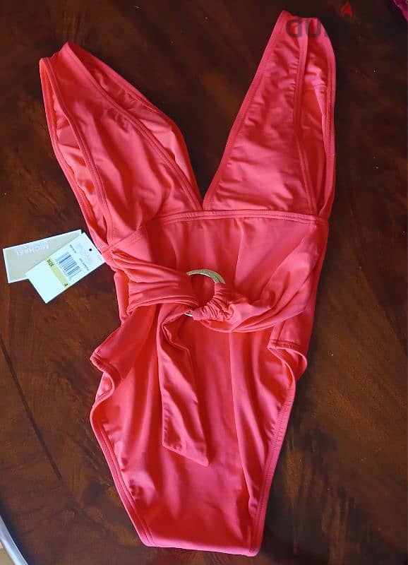 Michael Kors Original Swimsuit Belted One Piece Size 4 NEW 2