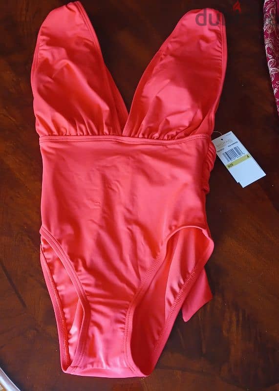 Michael Kors Original Swimsuit Belted One Piece Size 4 NEW 8