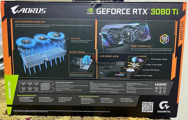 RTX 3080TI Aorus Master كارت شاشه 4