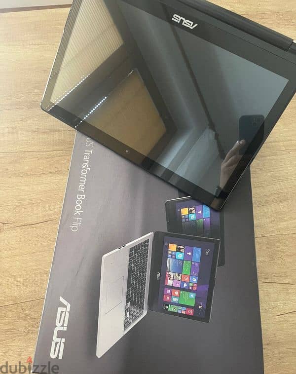 زي الجديد لابتوب بشاشه تاتش ASUS بالكرتونه هارد 256 SSD ورامات 6 جيجا 1