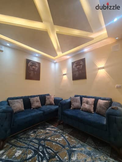 Furnished two-room apartment for rent in Nasr City, minutes away from City Stars, the cafes and restaurants complex, and the Children's Park, from the