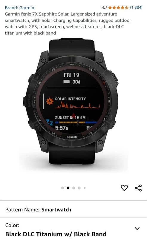 Garmin Fenix 7x Sapphire Solar 3