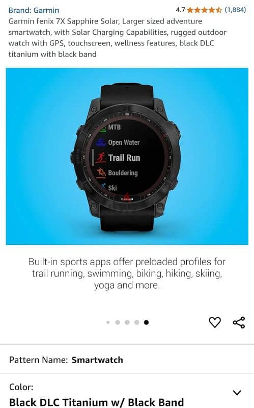 Garmin Fenix 7x Sapphire Solar 6