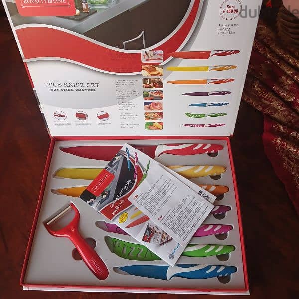 Royalty Line Switzerland 7 Pieces Non-Stick Coating Knife Set 4