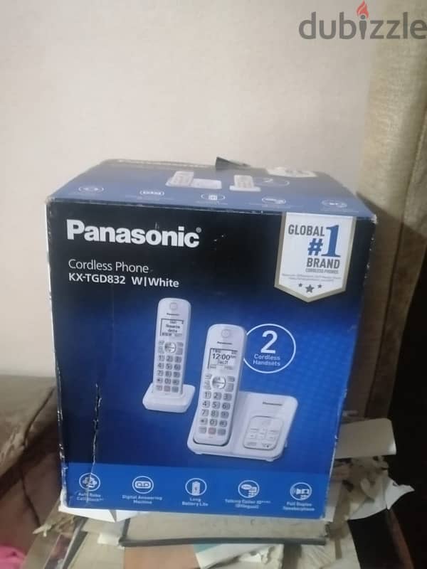 Panasonic Cordless Phone KX-TGD832 W| White 1