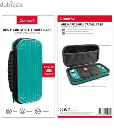 ABS Hard Shell Travel Case Cover for Nintendo Switch LITE - Turquoise